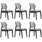 Upholstered Kitchen Side Chair Modern Style Open Back Armless Chair Light Gray 6 Piece Set Black Clearhalo 'Dining Chairs' 'Dining Tables & Seating' 'dining_chair' 'furn' 'furn_dining_chair' 'Furniture' 'Kitchen & Dining Furniture' 7143863