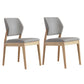 Upholstered Kitchen Side Chair Modern Style Open Back Armless Chair Light Gray 2 Piece Set Natural Wood Clearhalo 'Dining Chairs' 'Dining Tables & Seating' 'dining_chair' 'furn' 'furn_dining_chair' 'Furniture' 'Kitchen & Dining Furniture' 7143866
