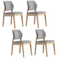 Upholstered Kitchen Side Chair Modern Style Open Back Armless Chair Light Gray 4 Piece Set Natural Wood Clearhalo 'Dining Chairs' 'Dining Tables & Seating' 'dining_chair' 'furn' 'furn_dining_chair' 'Furniture' 'Kitchen & Dining Furniture' 7143868