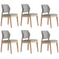 Upholstered Kitchen Side Chair Modern Style Open Back Armless Chair Light Gray 6 Piece Set Natural Wood Clearhalo 'Dining Chairs' 'Dining Tables & Seating' 'dining_chair' 'furn' 'furn_dining_chair' 'Furniture' 'Kitchen & Dining Furniture' 7143870
