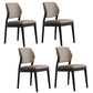 Upholstered Kitchen Side Chair Modern Style Open Back Armless Chair Khaki 4 Piece Set Black Clearhalo 'Dining Chairs' 'Dining Tables & Seating' 'dining_chair' 'furn' 'furn_dining_chair' 'Furniture' 'Kitchen & Dining Furniture' 7143878