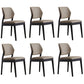 Upholstered Kitchen Side Chair Modern Style Open Back Armless Chair Khaki 6 Piece Set Black Clearhalo 'Dining Chairs' 'Dining Tables & Seating' 'dining_chair' 'furn' 'furn_dining_chair' 'Furniture' 'Kitchen & Dining Furniture' 7143879