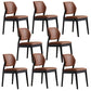 Upholstered Kitchen Side Chair Modern Style Open Back Armless Chair Dark Coffee 8 Piece Set Black Clearhalo 'Dining Chairs' 'Dining Tables & Seating' 'dining_chair' 'furn' 'furn_dining_chair' 'Furniture' 'Kitchen & Dining Furniture' 7143896