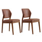 Upholstered Kitchen Side Chair Modern Style Open Back Armless Chair Dark Coffee 2 Piece Set Walnut Clearhalo 'Dining Chairs' 'Dining Tables & Seating' 'dining_chair' 'furn' 'furn_dining_chair' 'Furniture' 'Kitchen & Dining Furniture' 7143897