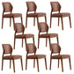 Upholstered Kitchen Side Chair Modern Style Open Back Armless Chair Dark Coffee 8 Piece Set Walnut Clearhalo 'Dining Chairs' 'Dining Tables & Seating' 'dining_chair' 'furn' 'furn_dining_chair' 'Furniture' 'Kitchen & Dining Furniture' 7143900