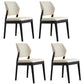 Upholstered Kitchen Side Chair Modern Style Open Back Armless Chair Beige 4 Piece Set Black Clearhalo 'Dining Chairs' 'Dining Tables & Seating' 'dining_chair' 'furn' 'furn_dining_chair' 'Furniture' 'Kitchen & Dining Furniture' 7143902
