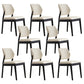 Upholstered Kitchen Side Chair Modern Style Open Back Armless Chair Beige 8 Piece Set Black Clearhalo 'Dining Chairs' 'Dining Tables & Seating' 'dining_chair' 'furn' 'furn_dining_chair' 'Furniture' 'Kitchen & Dining Furniture' 7143904