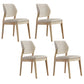 Upholstered Kitchen Side Chair Modern Style Open Back Armless Chair Beige 4 Piece Set Natural Wood Clearhalo 'Dining Chairs' 'Dining Tables & Seating' 'dining_chair' 'furn' 'furn_dining_chair' 'Furniture' 'Kitchen & Dining Furniture' 7143906