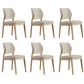 Upholstered Kitchen Side Chair Modern Style Open Back Armless Chair Beige 6 Piece Set Natural Wood Clearhalo 'Dining Chairs' 'Dining Tables & Seating' 'dining_chair' 'furn' 'furn_dining_chair' 'Furniture' 'Kitchen & Dining Furniture' 7143907