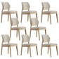 Upholstered Kitchen Side Chair Modern Style Open Back Armless Chair Beige 8 Piece Set Natural Wood Clearhalo 'Dining Chairs' 'Dining Tables & Seating' 'dining_chair' 'furn' 'furn_dining_chair' 'Furniture' 'Kitchen & Dining Furniture' 7143908