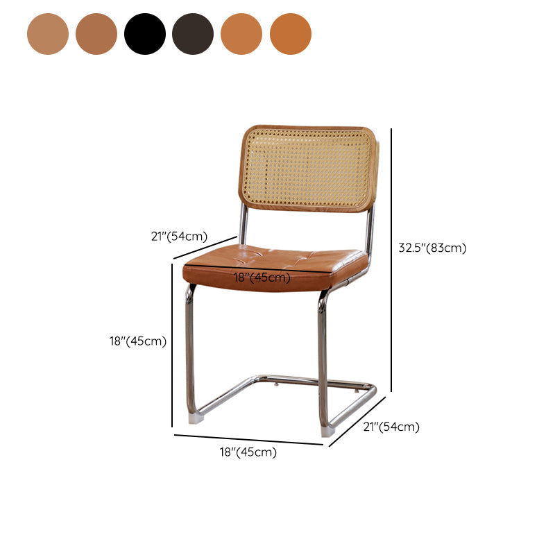 Silla lateral tapizada silla de brazo trasero de estilo moderno con base cromada