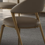 Upholstered Side Chair Nordic Style Open Back Armless Chair in Grey Clearhalo 'Dining Chairs' 'Dining Tables & Seating' 'dining_chair' 'furn' 'furn_dining_chair' 'Furniture' 'Kitchen & Dining Furniture' 7143975