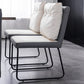 Industrial Kitchen Dining Chairs Faux Leather Side Chair with Black Legs