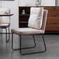Industrial Kitchen Dining Chairs Faux Leather Side Chair with Black Legs