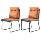 Industrial Kitchen Dining Chairs Faux Leather Side Chair with Black Legs