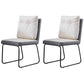 Industrial Kitchen Dining Chairs Faux Leather Side Chair with Black Legs