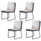Industrial Kitchen Dining Chairs Faux Leather Side Chair with Black Legs
