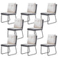 Industrial Kitchen Dining Chairs Faux Leather Side Chair with Black Legs