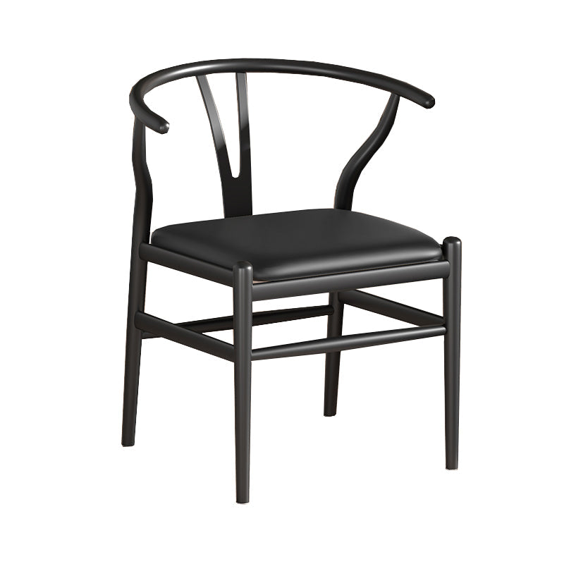 Industrial Style Dining Chairs Iron Arm Dining Chairs for Kitchen Use Black Black 1 Piece Clearhalo 'Dining Chairs' 'Dining Tables & Seating' 'dining_chair' 'furn' 'furn_dining_chair' 'Furniture' 'Kitchen & Dining Furniture' 7144027