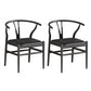 Industrial Style Dining Chairs Iron Arm Dining Chairs for Kitchen Use Black Black 2 Piece Set Clearhalo 'Dining Chairs' 'Dining Tables & Seating' 'dining_chair' 'furn' 'furn_dining_chair' 'Furniture' 'Kitchen & Dining Furniture' 7144029