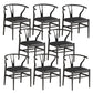 Industrial Style Dining Chairs Iron Arm Dining Chairs for Kitchen Use Black Black 8 Piece Set Clearhalo 'Dining Chairs' 'Dining Tables & Seating' 'dining_chair' 'furn' 'furn_dining_chair' 'Furniture' 'Kitchen & Dining Furniture' 7144035