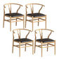 Industrial Style Dining Chairs Iron Arm Dining Chairs for Kitchen Use Light Wood Black 4 Piece Set Clearhalo 'Dining Chairs' 'Dining Tables & Seating' 'dining_chair' 'furn' 'furn_dining_chair' 'Furniture' 'Kitchen & Dining Furniture' 7144041