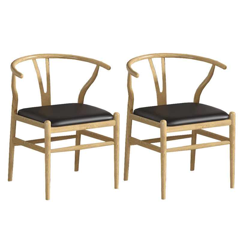 Industrial Style Dining Chairs Iron Arm Dining Chairs for Kitchen Use Natural Black 2 Piece Set Clearhalo 'Dining Chairs' 'Dining Tables & Seating' 'dining_chair' 'furn' 'furn_dining_chair' 'Furniture' 'Kitchen & Dining Furniture' 7144047