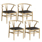 Industrial Style Dining Chairs Iron Arm Dining Chairs for Kitchen Use Natural Black 4 Piece Set Clearhalo 'Dining Chairs' 'Dining Tables & Seating' 'dining_chair' 'furn' 'furn_dining_chair' 'Furniture' 'Kitchen & Dining Furniture' 7144048