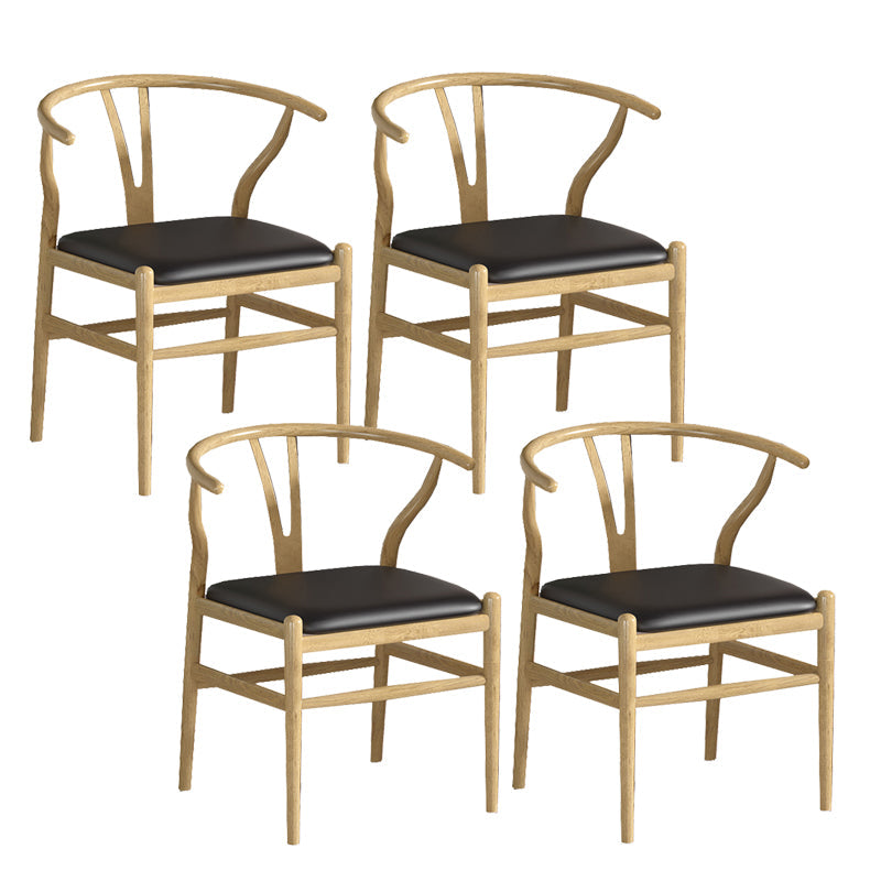 Industrial Style Dining Chairs Iron Arm Dining Chairs for Kitchen Use Natural Black 4 Piece Set Clearhalo 'Dining Chairs' 'Dining Tables & Seating' 'dining_chair' 'furn' 'furn_dining_chair' 'Furniture' 'Kitchen & Dining Furniture' 7144048