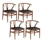 Industrial Style Dining Chairs Iron Arm Dining Chairs for Kitchen Use Walnut Black 4 Piece Set Clearhalo 'Dining Chairs' 'Dining Tables & Seating' 'dining_chair' 'furn' 'furn_dining_chair' 'Furniture' 'Kitchen & Dining Furniture' 7144053