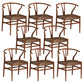 Industrial Style Dining Chairs Iron Arm Dining Chairs for Kitchen Use Walnut Brown 8 Piece Set Clearhalo 'Dining Chairs' 'Dining Tables & Seating' 'dining_chair' 'furn' 'furn_dining_chair' 'Furniture' 'Kitchen & Dining Furniture' 7144060