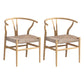 Industrial Style Dining Chairs Iron Arm Dining Chairs for Kitchen Use Light Wood Khaki 2 Piece Set Clearhalo 'Dining Chairs' 'Dining Tables & Seating' 'dining_chair' 'furn' 'furn_dining_chair' 'Furniture' 'Kitchen & Dining Furniture' 7144062