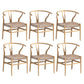 Industrial Style Dining Chairs Iron Arm Dining Chairs for Kitchen Use Light Wood Khaki 6 Piece Set Clearhalo 'Dining Chairs' 'Dining Tables & Seating' 'dining_chair' 'furn' 'furn_dining_chair' 'Furniture' 'Kitchen & Dining Furniture' 7144064