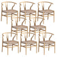 Industrial Style Dining Chairs Iron Arm Dining Chairs for Kitchen Use Light Wood Khaki 8 Piece Set Clearhalo 'Dining Chairs' 'Dining Tables & Seating' 'dining_chair' 'furn' 'furn_dining_chair' 'Furniture' 'Kitchen & Dining Furniture' 7144065
