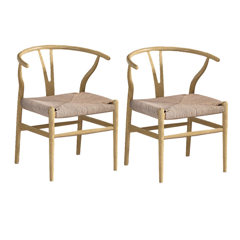 Industrial Style Dining Chairs Iron Arm Dining Chairs for Kitchen Use Natural Khaki 2 Piece Set Clearhalo 'Dining Chairs' 'Dining Tables & Seating' 'dining_chair' 'furn' 'furn_dining_chair' 'Furniture' 'Kitchen & Dining Furniture' 7144067