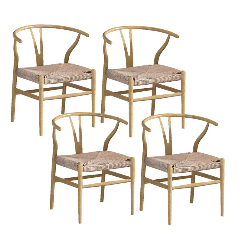 Industrial Style Dining Chairs Iron Arm Dining Chairs for Kitchen Use Natural Khaki 4 Piece Set Clearhalo 'Dining Chairs' 'Dining Tables & Seating' 'dining_chair' 'furn' 'furn_dining_chair' 'Furniture' 'Kitchen & Dining Furniture' 7144068