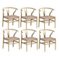 Industrial Style Dining Chairs Iron Arm Dining Chairs for Kitchen Use Natural Khaki 6 Piece Set Clearhalo 'Dining Chairs' 'Dining Tables & Seating' 'dining_chair' 'furn' 'furn_dining_chair' 'Furniture' 'Kitchen & Dining Furniture' 7144069