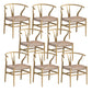 Industrial Style Dining Chairs Iron Arm Dining Chairs for Kitchen Use Natural Khaki 8 Piece Set Clearhalo 'Dining Chairs' 'Dining Tables & Seating' 'dining_chair' 'furn' 'furn_dining_chair' 'Furniture' 'Kitchen & Dining Furniture' 7144070