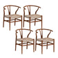 Industrial Style Dining Chairs Iron Arm Dining Chairs for Kitchen Use Walnut Khaki 4 Piece Set Clearhalo 'Dining Chairs' 'Dining Tables & Seating' 'dining_chair' 'furn' 'furn_dining_chair' 'Furniture' 'Kitchen & Dining Furniture' 7144072