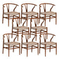 Industrial Style Dining Chairs Iron Arm Dining Chairs for Kitchen Use Walnut Khaki 8 Piece Set Clearhalo 'Dining Chairs' 'Dining Tables & Seating' 'dining_chair' 'furn' 'furn_dining_chair' 'Furniture' 'Kitchen & Dining Furniture' 7144074