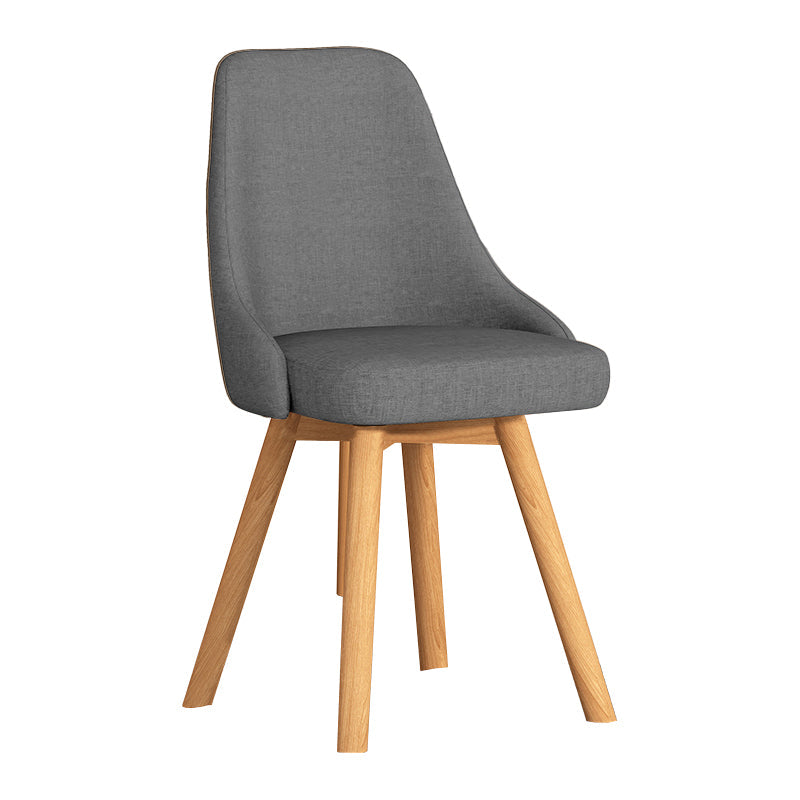 Solid Wood Dining Chair Modern Style Side Chair for Dining Room Dark Gray 1 Piece Clearhalo 'Dining Chairs' 'Dining Tables & Seating' 'dining_chair' 'furn' 'furn_dining_chair' 'Furniture' 'Kitchen & Dining Furniture' 7144078