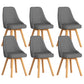 Solid Wood Dining Chair Modern Style Side Chair for Dining Room Dark Gray 6 Piece Set Clearhalo 'Dining Chairs' 'Dining Tables & Seating' 'dining_chair' 'furn' 'furn_dining_chair' 'Furniture' 'Kitchen & Dining Furniture' 7144084