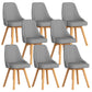Solid Wood Dining Chair Modern Style Side Chair for Dining Room Light Gray 8 Piece Set Clearhalo 'Dining Chairs' 'Dining Tables & Seating' 'dining_chair' 'furn' 'furn_dining_chair' 'Furniture' 'Kitchen & Dining Furniture' 7144094