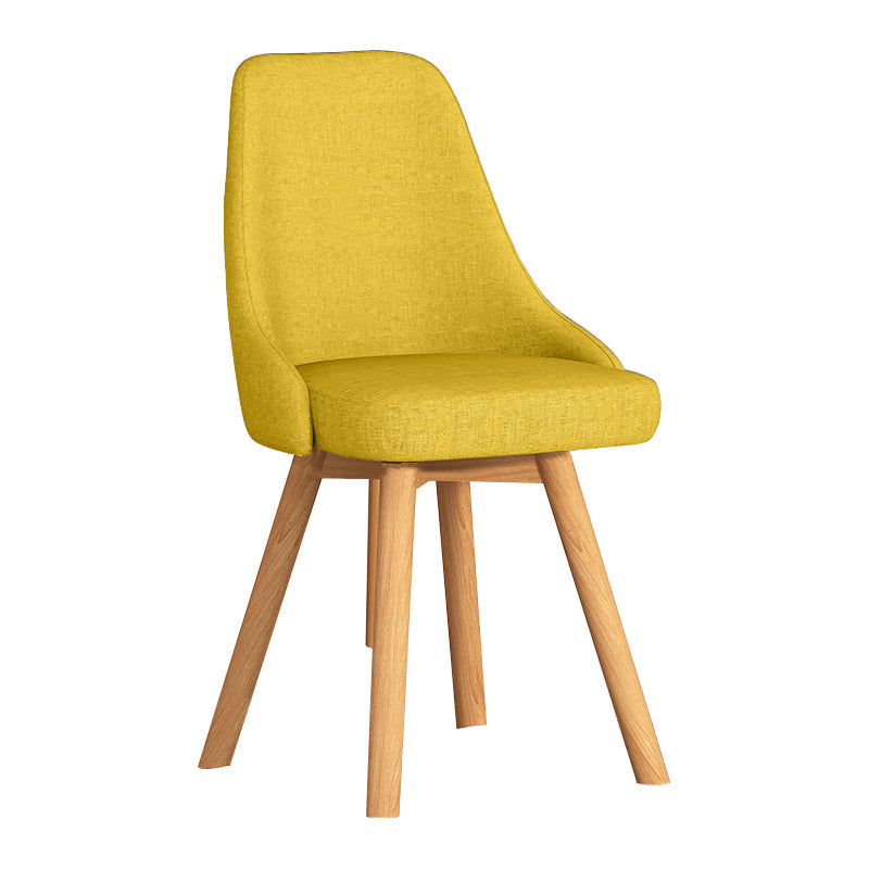 Solid Wood Dining Chair Modern Style Side Chair for Dining Room Yellow 1 Piece Clearhalo 'Dining Chairs' 'Dining Tables & Seating' 'dining_chair' 'furn' 'furn_dining_chair' 'Furniture' 'Kitchen & Dining Furniture' 7144095