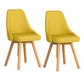 Solid Wood Dining Chair Modern Style Side Chair for Dining Room Yellow 2 Piece Set Clearhalo 'Dining Chairs' 'Dining Tables & Seating' 'dining_chair' 'furn' 'furn_dining_chair' 'Furniture' 'Kitchen & Dining Furniture' 7144096