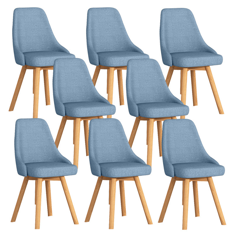 Solid Wood Dining Chair Modern Style Side Chair for Dining Room Sky Blue 8 Piece Set Clearhalo 'Dining Chairs' 'Dining Tables & Seating' 'dining_chair' 'furn' 'furn_dining_chair' 'Furniture' 'Kitchen & Dining Furniture' 7144104