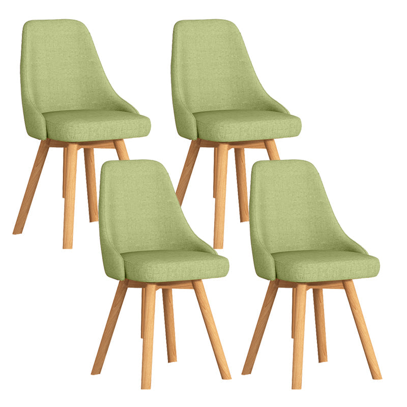 Solid Wood Dining Chair Modern Style Side Chair for Dining Room Light Green 4 Piece Set Clearhalo 'Dining Chairs' 'Dining Tables & Seating' 'dining_chair' 'furn' 'furn_dining_chair' 'Furniture' 'Kitchen & Dining Furniture' 7144107