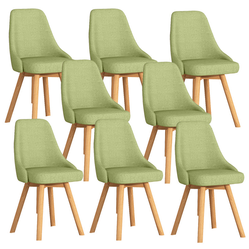 Solid Wood Dining Chair Modern Style Side Chair for Dining Room Light Green 8 Piece Set Clearhalo 'Dining Chairs' 'Dining Tables & Seating' 'dining_chair' 'furn' 'furn_dining_chair' 'Furniture' 'Kitchen & Dining Furniture' 7144109