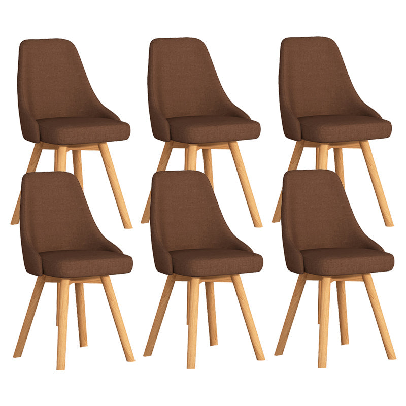 Solid Wood Dining Chair Modern Style Side Chair for Dining Room Coffee 6 Piece Set Clearhalo 'Dining Chairs' 'Dining Tables & Seating' 'dining_chair' 'furn' 'furn_dining_chair' 'Furniture' 'Kitchen & Dining Furniture' 7144113