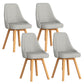 Solid Wood Dining Chair Modern Style Side Chair for Dining Room Gray-White 4 Piece Set Clearhalo 'Dining Chairs' 'Dining Tables & Seating' 'dining_chair' 'furn' 'furn_dining_chair' 'Furniture' 'Kitchen & Dining Furniture' 7144117